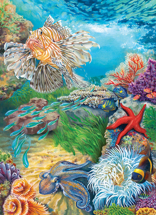 Reef Life 1000 Piece Jigsaw Puzzle by Cobble Hill - 2