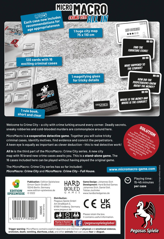 MicroMacro: Crime City 3 – All In Board Game by Pegasus Spiele