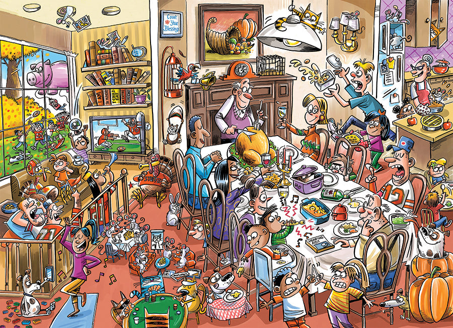 DoodleTown: Thanksgiving Togetherness 1000 Piece Jigsaw Puzzle by Cobble Hill