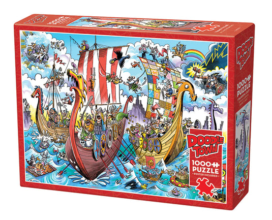 DoodleTown: Viking Voyage 1000 Piece Jigsaw Puzzle by Cobble Hill