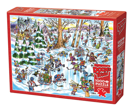 DoodleTown: Hockey Town 1000 Piece Jigsaw Puzzle by Cobble Hill