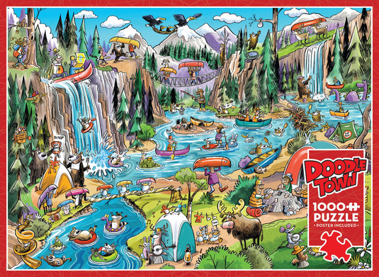 DoodleTown: Portage Pandemonium 1000 Piece Jigsaw Puzzle by Cobble Hill - 5