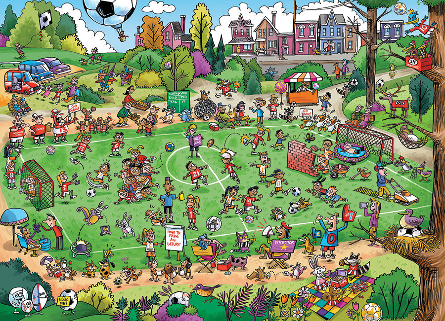 DoodleTown: Offside Antics 1000 Piece Jigsaw Puzzle by Cobble Hill