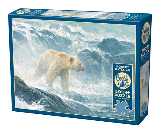 Salmon Watch - Spirit Bear 500 Piece Jigsaw Puzzle by Cobble Hill - 1