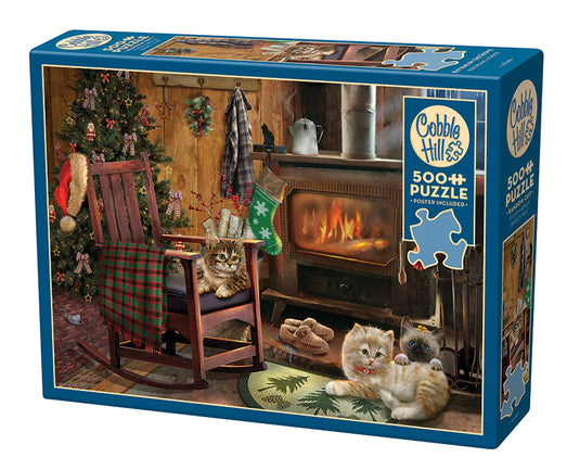 Kittens by the Stove 500 Piece Jigsaw Puzzle by Cobble Hill