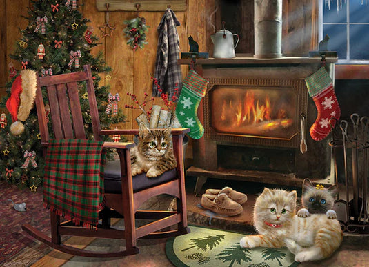 Kittens by the Stove 500 Piece Jigsaw Puzzle by Cobble Hill