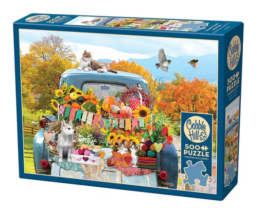 Country Truck in Autumn 500 Piece Jigsaw Puzzle by Cobble Hill