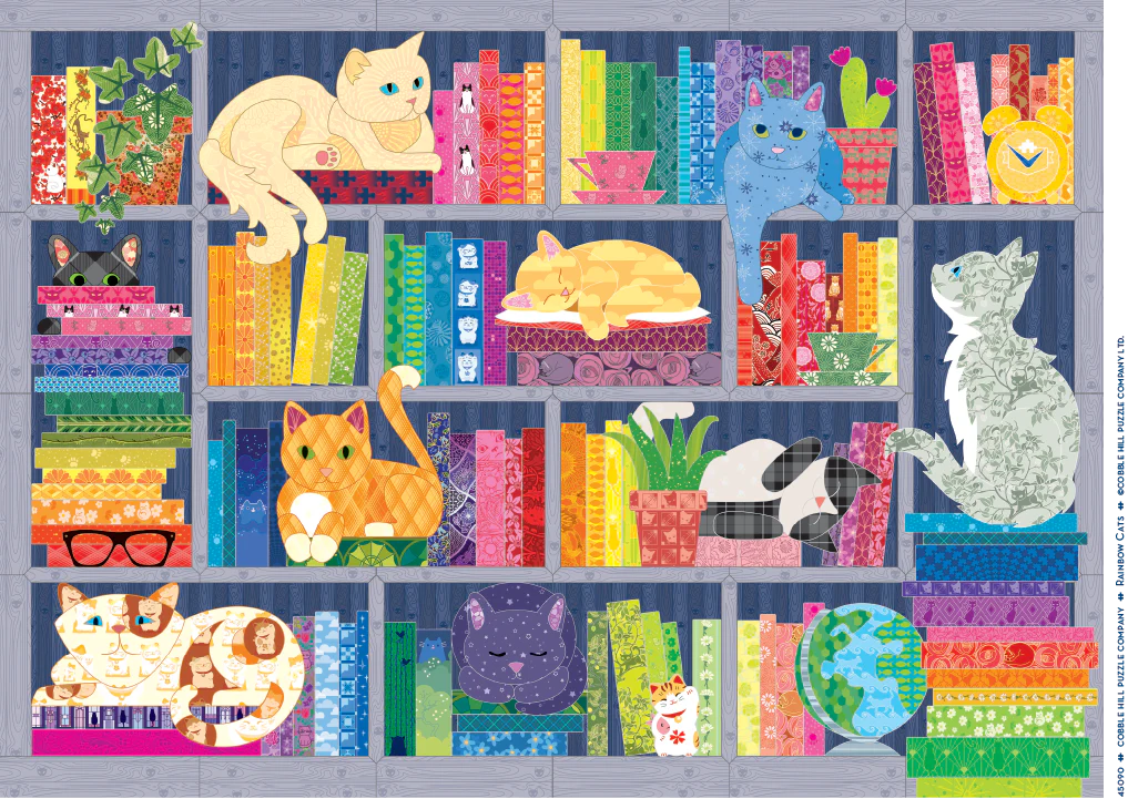 Rainbow Cats 500 Piece Jigsaw Puzzle by Cobble Hill