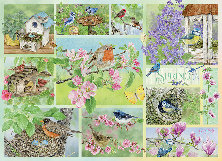 Garden Birds in Spring 500 Piece Jigsaw Puzzle by Cobble Hill