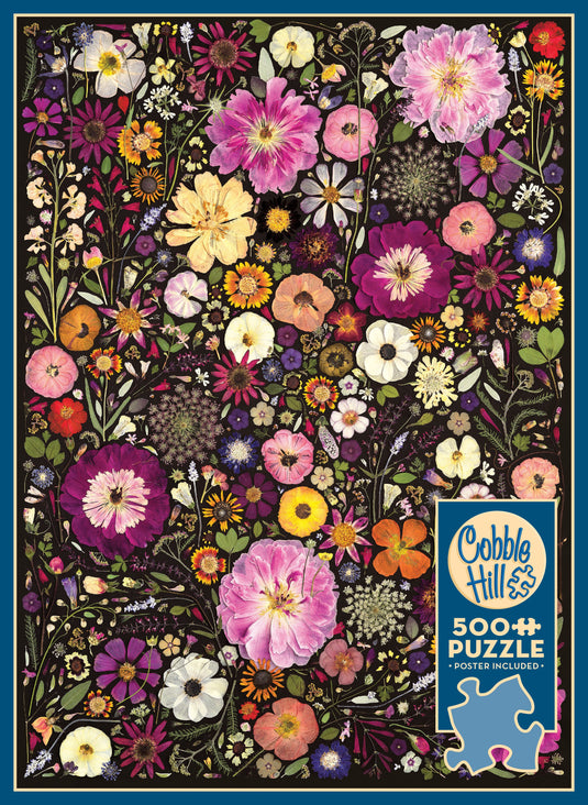 Flower Press: Little Hollow & Red Daisy 500 Piece Jigsaw Puzzle by Cobble Hill - 5