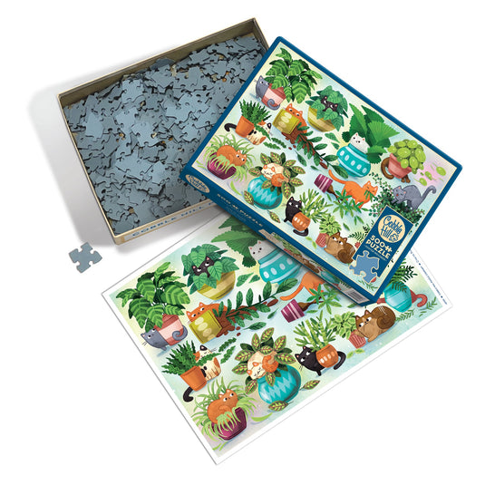 Cats vs. Plants 500 Piece Jigsaw Puzzle by Cobble Hill - 3