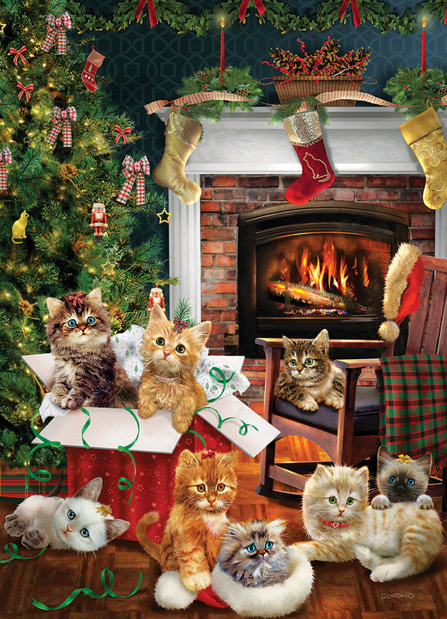 Christmas Kittens 500 Piece Jigsaw Puzzle by Cobble Hill