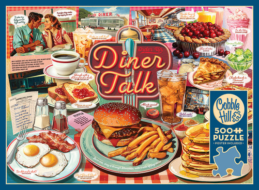 Diner Talk 500 Piece Jigsaw Puzzle by Cobble Hill - 4