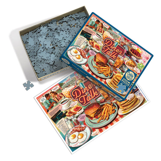 Diner Talk 500 Piece Jigsaw Puzzle by Cobble Hill - 3
