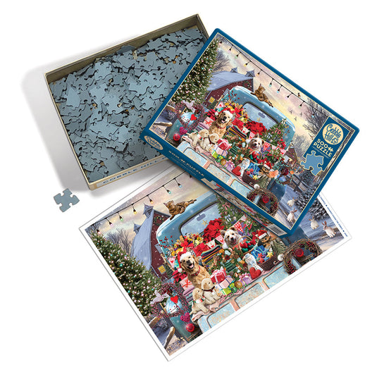 Country Truck in Winter 500 Piece Jigsaw Puzzle by Cobble Hill - 3