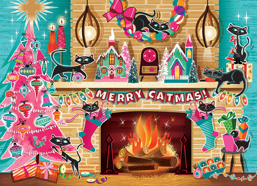 Merry Catmas 500 Piece Jigsaw Puzzle by Cobble Hill