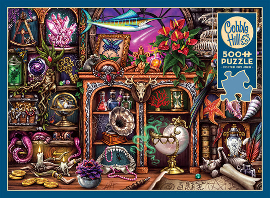 Cabinet of Curiosities 500 Piece Jigsaw Puzzle by Cobble Hill - 4