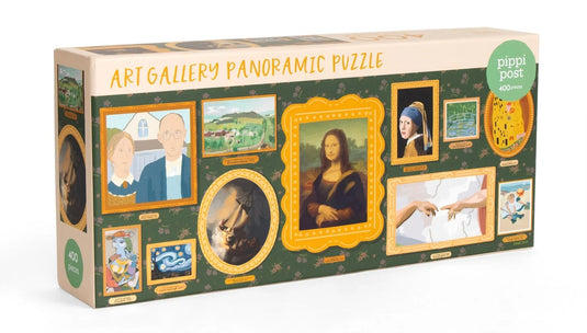 Famous Works of Art - 400 Piece Panoramic Jigsaw Puzzle by Pippi Post