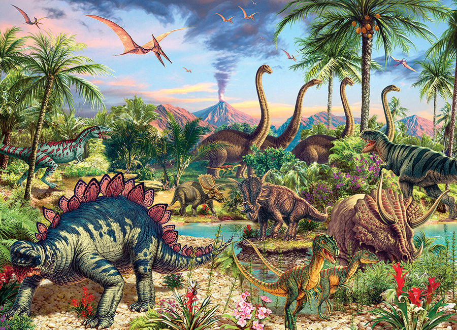 Prehistoric Party 350 (Family) Piece Jigsaw Puzzle by Cobble Hill