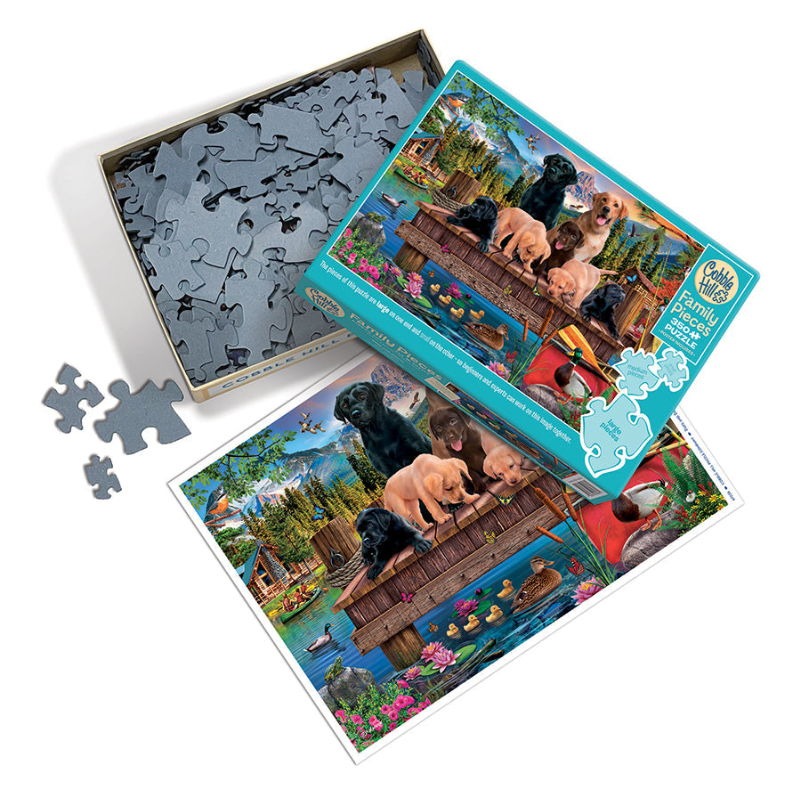 Pups and Ducks 350 (Family) Piece Jigsaw Puzzle by Cobble Hill