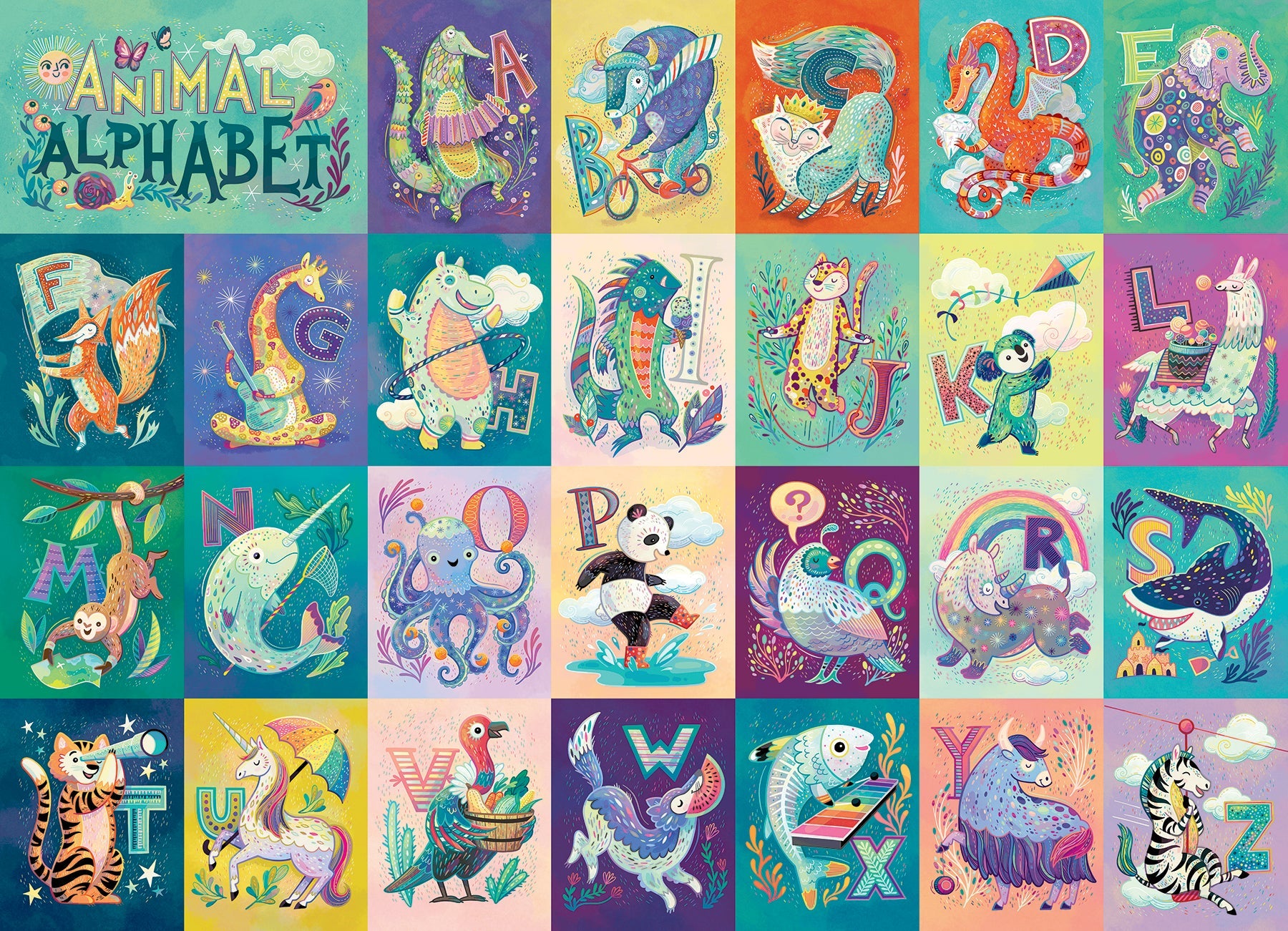 Animal Alphabet (Family) 350 Piece Jigsaw Puzzle by Cobble Hill