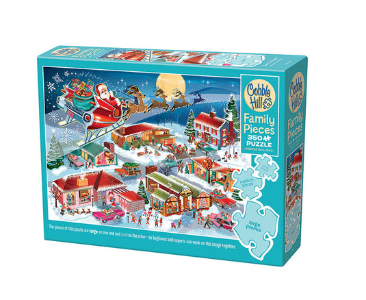 Santa's Flyby (Family) 350 Piece Jigsaw Puzzle by Cobble Hill - 1