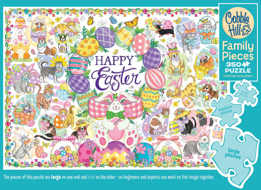 Happy Easter (Family) 350 Piece Jigsaw Puzzle by Cobble Hill - 5