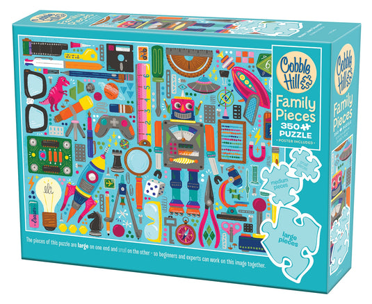 Nerdy Junk Drawer (Family) 350 Piece Jigsaw Puzzle by Cobble Hill - 1