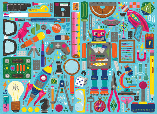 Nerdy Junk Drawer (Family) 350 Piece Jigsaw Puzzle by Cobble Hill - 2