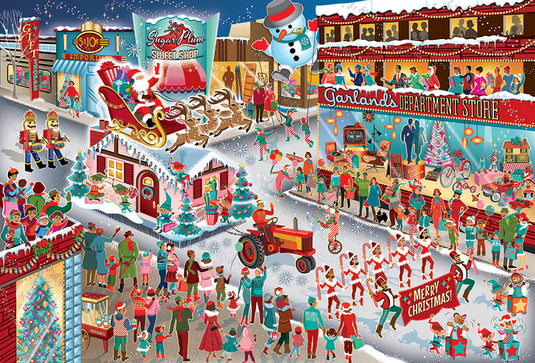 Santa's Parade 2000 Piece Jigsaw Puzzle by Cobble Hill - 2