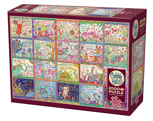 Happy Thoughts 2000 Piece Jigsaw Puzzle by Cobble Hill - 1