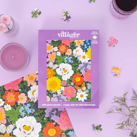 Midnight Blooms | 500-Piece Puzzle for Adults | Designed in Canada by Jori Pop - 1