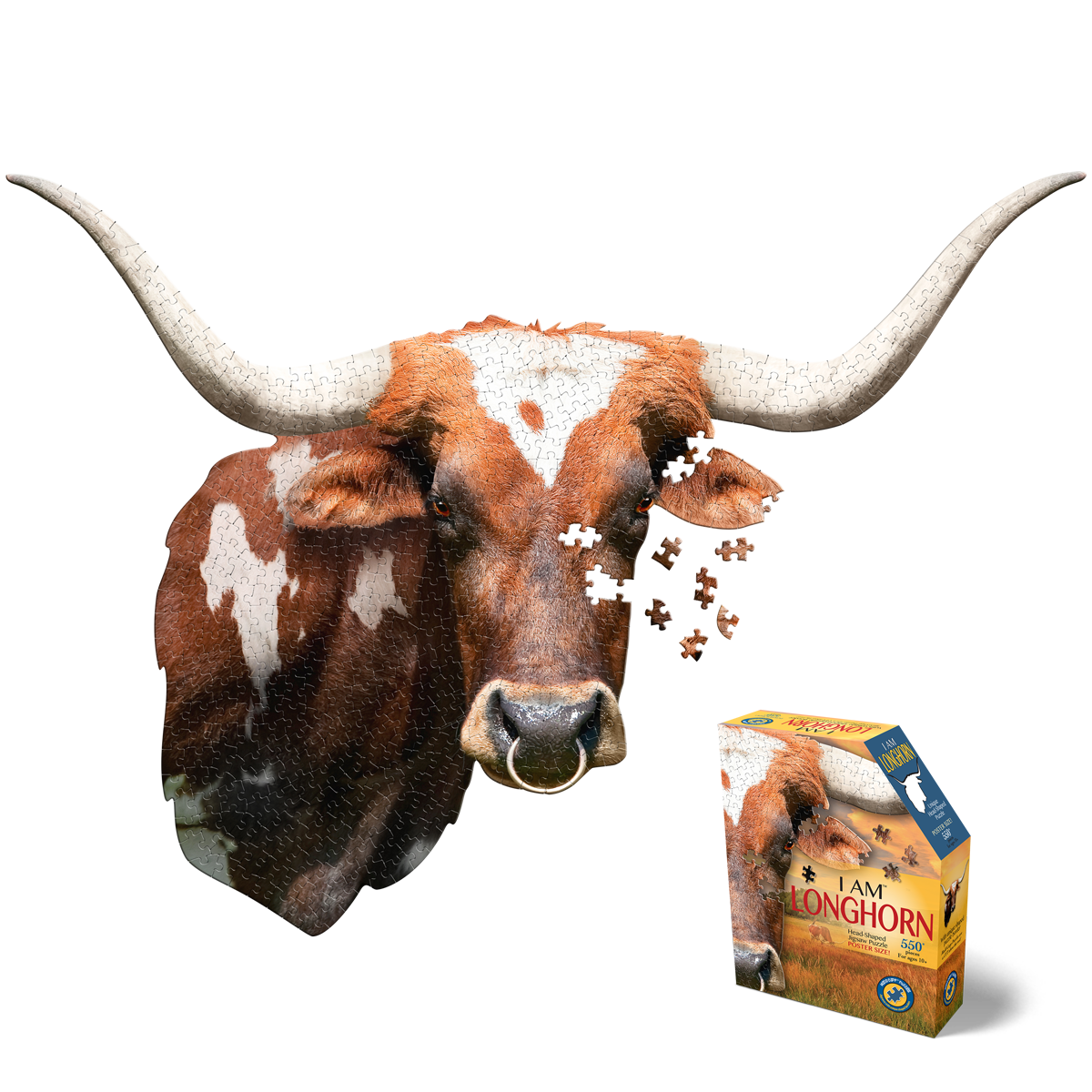 I Am Longhorn 550 Piece Puzzle by Madd Capp