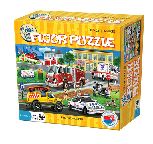 First Responders 35 Piece Floor Jigsaw Puzzle by Cobble Hill - 1