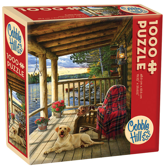 Cabin Porch 1000 Piece Modular Jigsaw Puzzle by Cobble Hill - 1