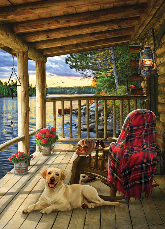 Cabin Porch 1000 Piece Modular Jigsaw Puzzle by Cobble Hill - 2