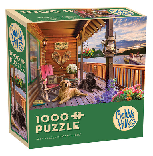 Welcome to the Lake House 1000 Piece Modular Jigsaw Puzzle by Cobble Hill - 1
