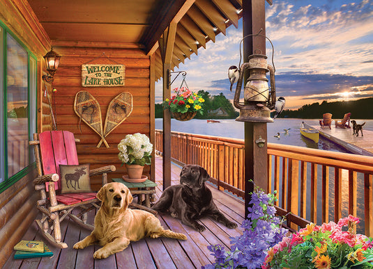 Welcome to the Lake House 1000 Piece Modular Jigsaw Puzzle by Cobble Hill - 2