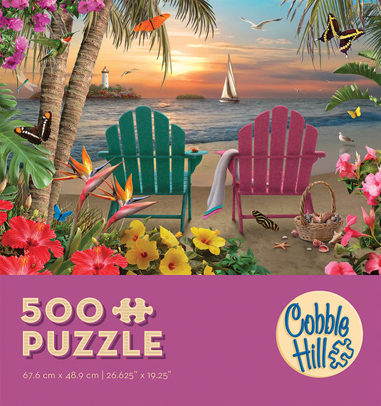 Island Paradise 500 Piece Modular Jigsaw Puzzle by Cobble Hill - 2