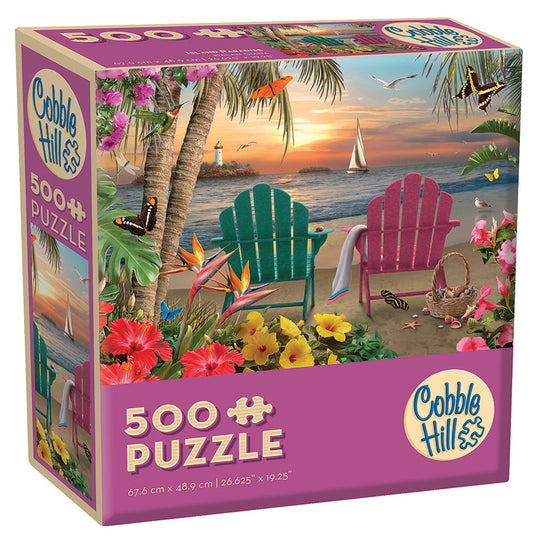 Island Paradise 500 Piece Modular Jigsaw Puzzle by Cobble Hill - 1