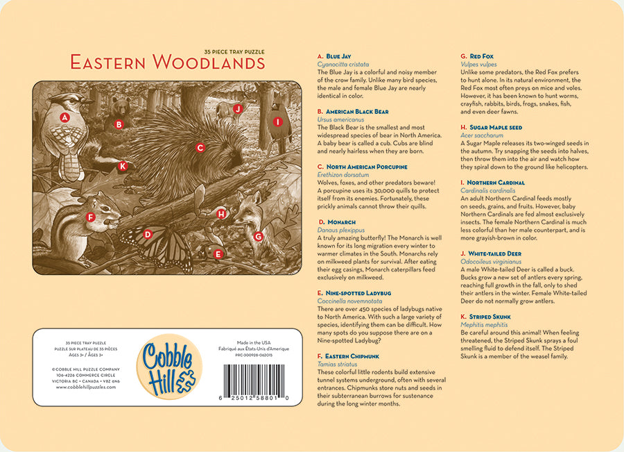Eastern Woodlands 35 Piece Tray Jigsaw Puzzle by Cobble Hill