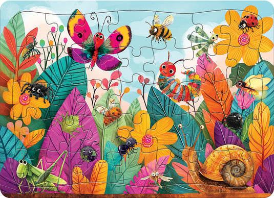 Bugs and Blossoms (tray) 35 Piece Jigsaw Puzzle by Cobble Hill