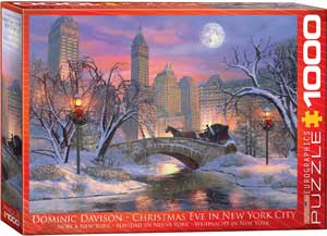 Christmas Eve in New York City 1000 Piece Jigsaw Puzzle by Eurographics - 1