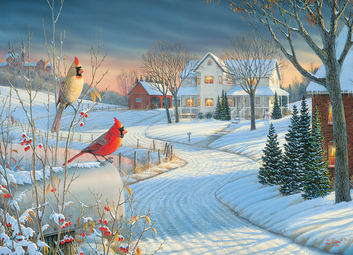 Country Cardinals 1000 Piece Jigsaw Puzzle by Eurographics