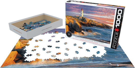 Peggy√ïs Cove Lighthouse. Nova Scotia 1000 Piece Jigsaw Puzzle by Eurographics - 2
