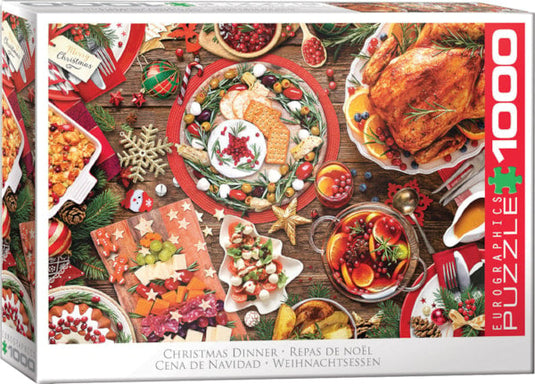 Christmas Dinner 1000 Piece Jigsaw Puzzle by Eurographics - 1