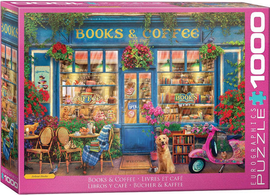 Books & Coffee by Olena 1000 Piece Jigsaw Puzzle by Eurographics - 1