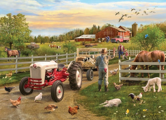Ford Tractor Farmer by GG 1000 Piece Jigsaw Puzzle by Eurographics - 2