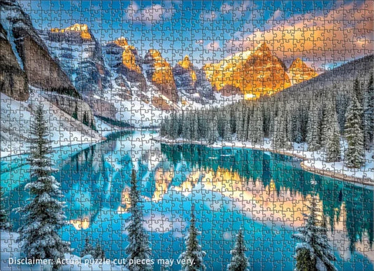 Lake Morraine in Winter 1000 Piece Jigsaw Puzzle by Eurographics - 3