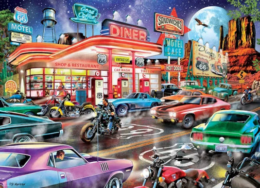 Route 66 Diner 1000 Piece Jigsaw Puzzle by Eurographics - 2